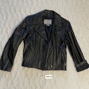 ✨ Black Leather Jacket - Small